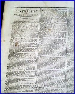 Rare CONFEDERATE Columbus Georgia GA Stonewall Jackson 1862 Civil War Newspaper