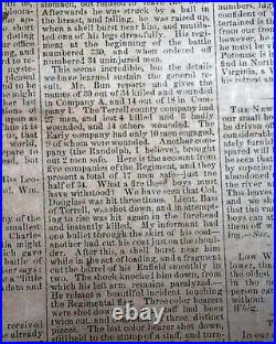 Rare CONFEDERATE Columbus Georgia with Battle of Antietam 1862 Civil War Newspaper