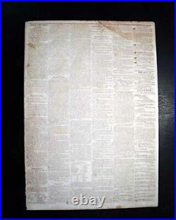 Rare CONFEDERATE First Battle of Bull Run Civil War 1861 New Bern NC Newspaper