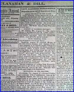Rare CONFEDERATE Grenada MS Civil War 1862 Newspaper with Publisher on the Run