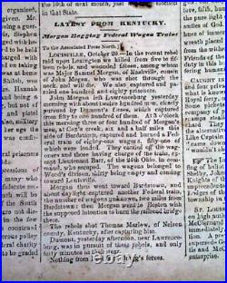 Rare CONFEDERATE Grenada MS Civil War 1862 old Newspaper with Publisher on the Run