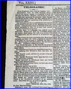 Rare CONFEDERATE Houston TX Texas & Nearby Galveston Civil War 1864 Newspaper