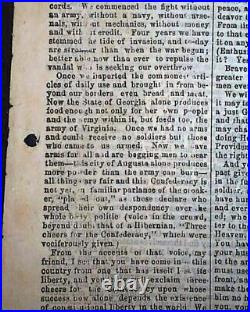 Rare CONFEDERATE Houston TX Texas with Jefferson Davis Civil War 1864 Newspaper