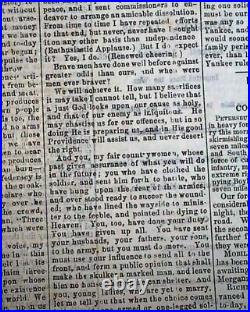Rare CONFEDERATE Houston TX Texas with Jefferson Davis Civil War 1864 Newspaper