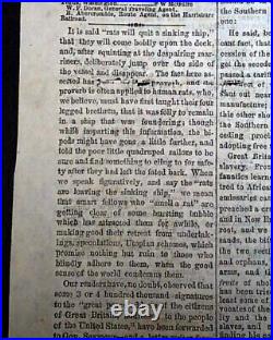 Rare CONFEDERATE Houston TX Texas with Jefferson Davis Civil War 1864 Newspaper