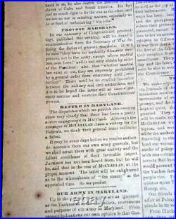 Rare CONFEDERATE Memphis TN Tennessee in GRENADA MS Civil War 1863 Old Newspaper