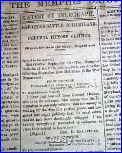 Rare CONFEDERATE Memphis TN Tennessee in GRENADA MS Civil War 1863 Old Newspaper