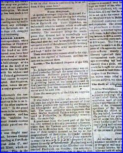 Rare CONFEDERATE Memphis TN Tennessee in GRENADA MS Civil War 1863 Old Newspaper