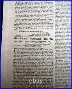 Rare CONFEDERATE Memphis TN Tennessee in JACKSON MS Civil War 1863 Old Newspaper