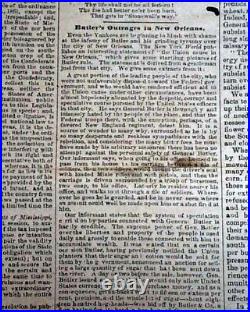 Rare CONFEDERATE Memphis TN Tennessee in JACKSON MS Civil War 1863 Old Newspaper