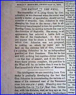 Rare CONFEDERATE New Orleans LA Louisiana Civil War 1862 Newspaper with Jeff Davis