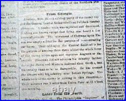 Rare CONFEDERATE Raleigh NC North Carolina CIVIL WAR Nearing End 1864 Newspaper