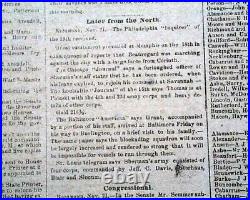 Rare CONFEDERATE Raleigh NC North Carolina CIVIL WAR Nearing End 1864 Newspaper