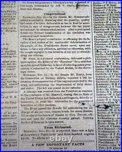 Rare CONFEDERATE Raleigh NC North Carolina CIVIL WAR Nearing End 1864 Newspaper