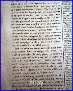 Rare CONFEDERATE Raleigh NC North Carolina CIVIL WAR Nearing End 1864 Newspaper