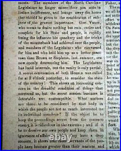 Rare CONFEDERATE Raleigh NC North Carolina Final Months CIVIL WAR 1865 Newspaper