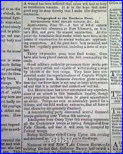 Rare CONFEDERATE Wilmington NC North Carolina CIVIL WAR Start 1861 Old Newspaper