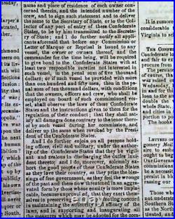 Rare CONFEDERATE Wilmington NC North Carolina CIVIL WAR Start 1861 Old Newspaper