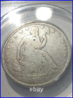 Rare CSA 1861O Seated Liberty ANACS Half Dollar- From Civil War Confederate Mint