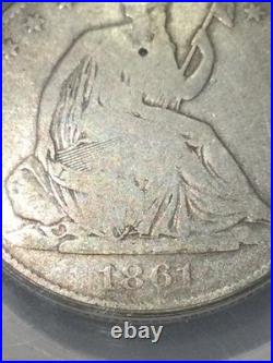Rare CSA 1861O Seated Liberty ANACS Half Dollar- From Civil War Confederate Mint