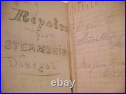 Rare Civil War Repair Book for Captured Confederate Steamship USS Donegal