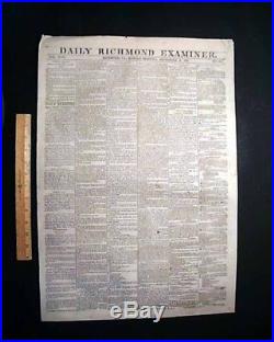Rare Confederate BATTLE OF CHICKAMAUGA Chattanooga TN 1863 Civil War Newspaper