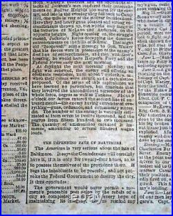 Rare Confederate Battle of Antietam Sharpsburg Maryland 1862 Civil War Newspaper