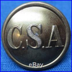 Rare Confederate Civil War CSA coat button, wartime production, near MINT #5