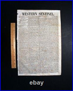 Rare Confederate Civil War Winston NC North Carolina 1863 Southern old Newspaper