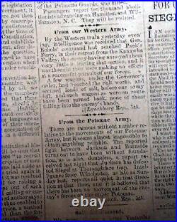 Rare Confederate Columbus GA Muscogee County Georgia 1862 Civil War Newspaper