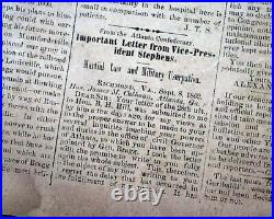 Rare Confederate Columbus GA Muscogee County Georgia 1862 Civil War Newspaper