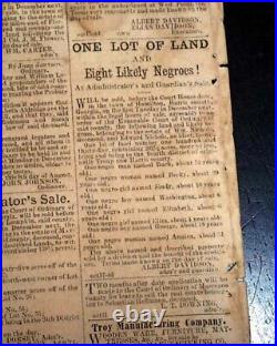 Rare Confederate Columbus GA Muscogee County Georgia 1862 Civil War Newspaper