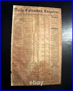 Rare Confederate Columbus Georgia Battle of Antietam 1862 Civil War Newspaper