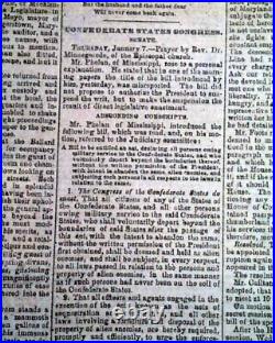 Rare Confederate Guerrilla John Hunt Morgan Escapes 1864 Civil War Newspaper