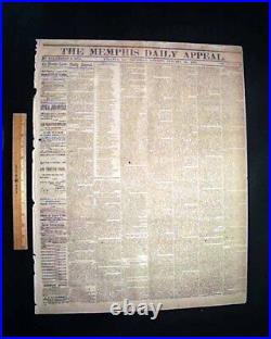 Rare Confederate Guerrilla John Hunt Morgan Escapes 1864 Civil War Newspaper