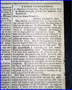 Rare Confederate Guerrilla John Hunt Morgan Escapes 1864 Civil War Newspaper