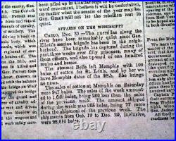 Rare Confederate Guerrilla John Hunt Morgan Escapes 1864 Civil War Newspaper