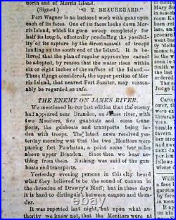 Rare Confederate Post Battle of Gettysburg & More 1863 Civil War South Newspaper