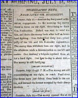 Rare Confederate Post Battle of Gettysburg & More 1863 Civil War South Newspaper