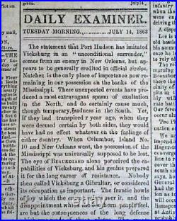 Rare Confederate Post Battle of Gettysburg & More 1863 Civil War South Newspaper