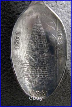 Rare Confederate States Of America Souvenir Sterling Southern Cross Spoon