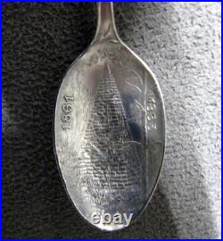 Rare Confederate States Of America Souvenir Sterling Southern Cross Spoon