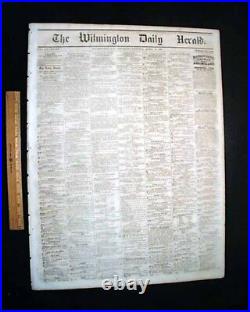 Rare Confederate Wilmington NC North Carolina Civil War Start 1861 old Newspaper