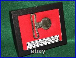 Rare-Confederate or Militia tongue from a 2-piece buckle, dug Ft. Mahone, 1950s