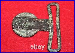 Rare-Confederate or Militia tongue from a 2-piece buckle, dug Ft. Mahone, 1950s