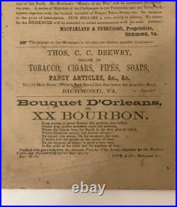 Rare Historical 1865 Southern Literary Messenger Civil War Confederate Era