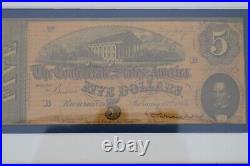 Rare Legends In Gray by Mort Kunstler Framed Print w Confederate $5 Bill