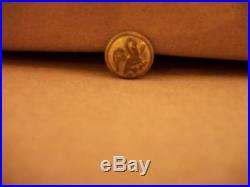 Rare Louisiana State Seal Confederate Civil War Pelican Collar Button Scuyler