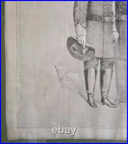 Rare Museum Quality Civil War Hankerchief, Confederate Generals, Our Heroes