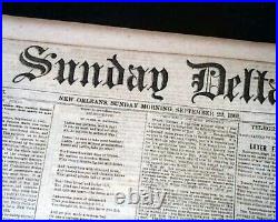 Rare NEW ORLEANS LA Louisiana Deep South CONFEDERATE Civil War 1861 Newspaper